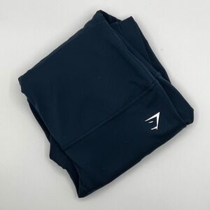 Gymshark Everyday Foldover Leggings Womens M Navy Blue Excellent High Waisted